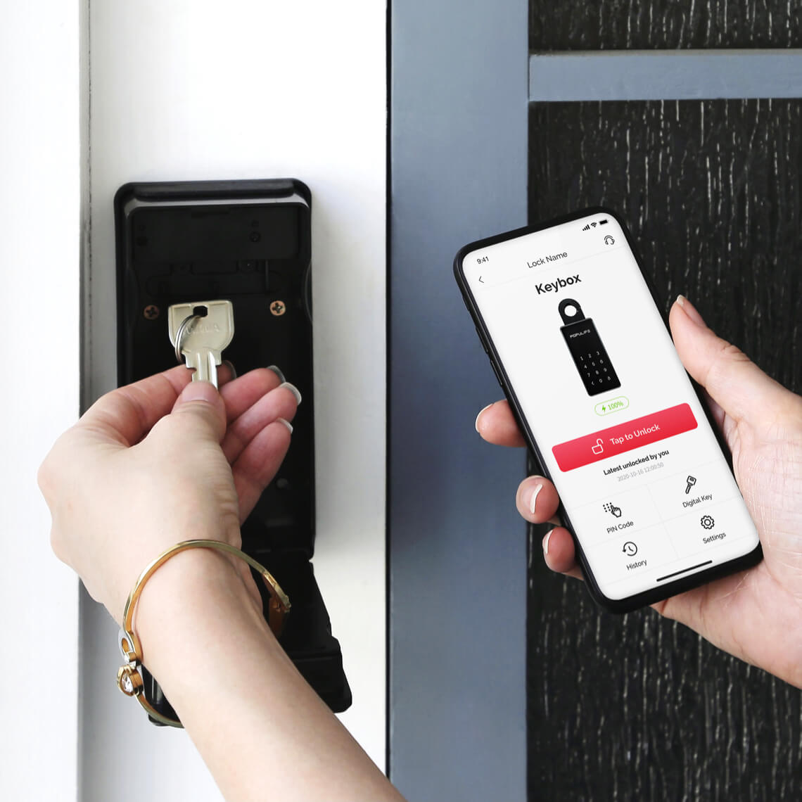 Populife Smart Keybox in Japan, crowdfunded nearly 1.6 million yen within 72 hours