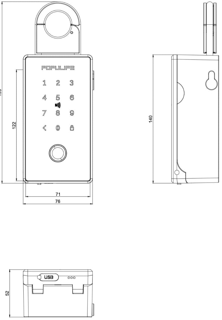 Populife Fingerprint Smart Keybox Max online
