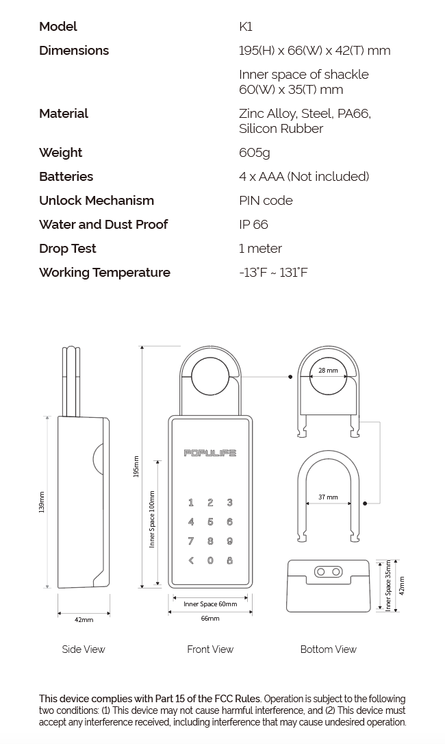 Populife Smart Keybox Pro-online 4G version